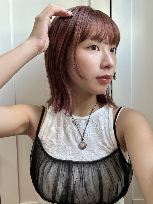 推!Double線珠珠心形頸鏈