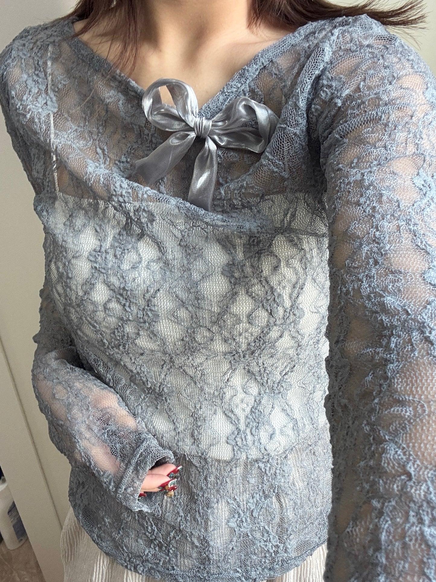 Blingbling料蝴蝶結髮夾