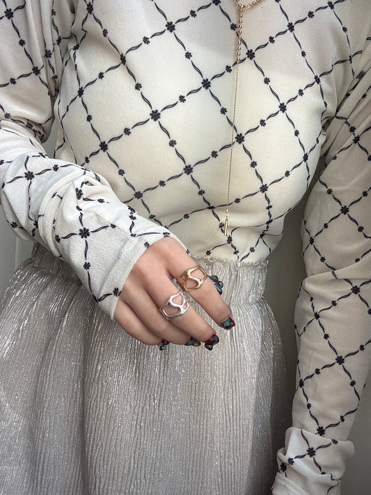 霧面不規則洞洞RING