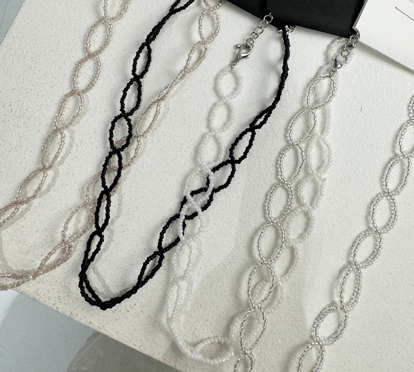 透明感圈圈LAYER NECKLACE (四色入!)