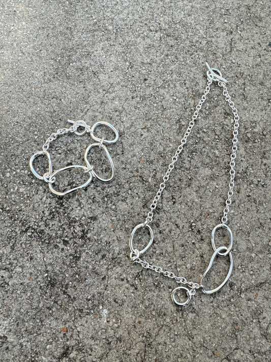 推!不規則大小扣扣頸鏈