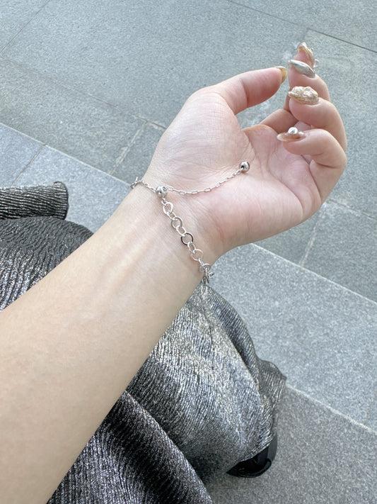 自由調長度!小圓扣扣手鏈