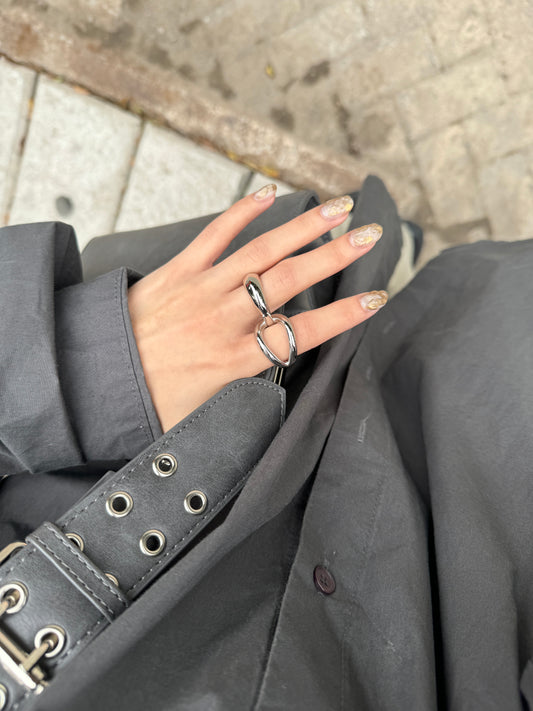 自留!日系交叉雙指RING