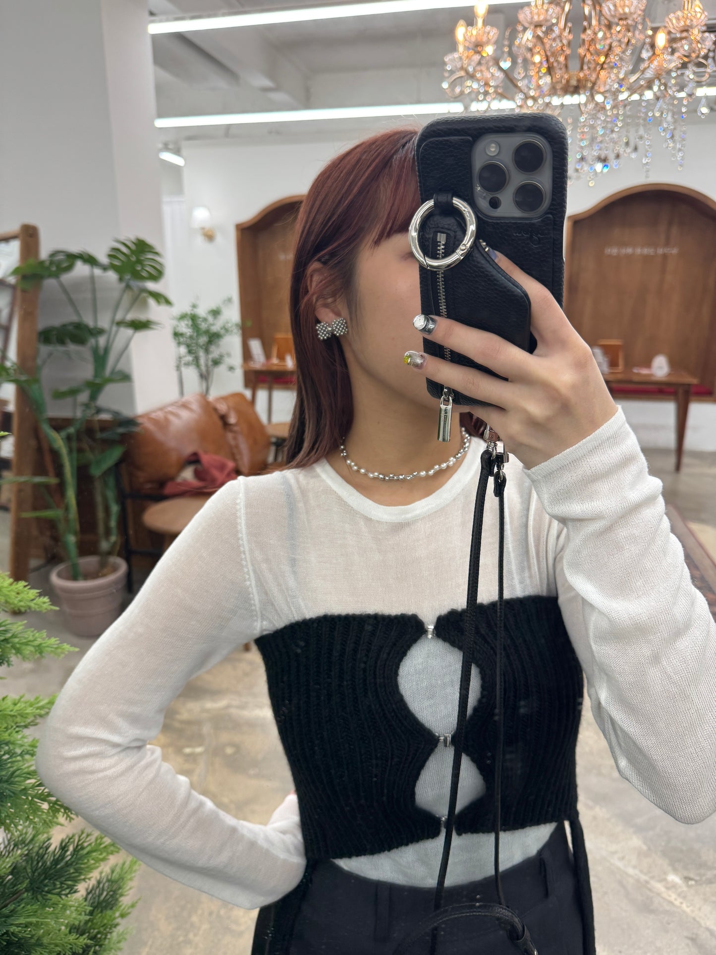 推薦♡︎銀珠拼珍珠扭扭頸鏈