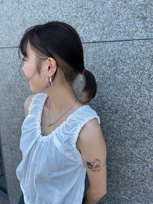 日系感~透明方形耳環