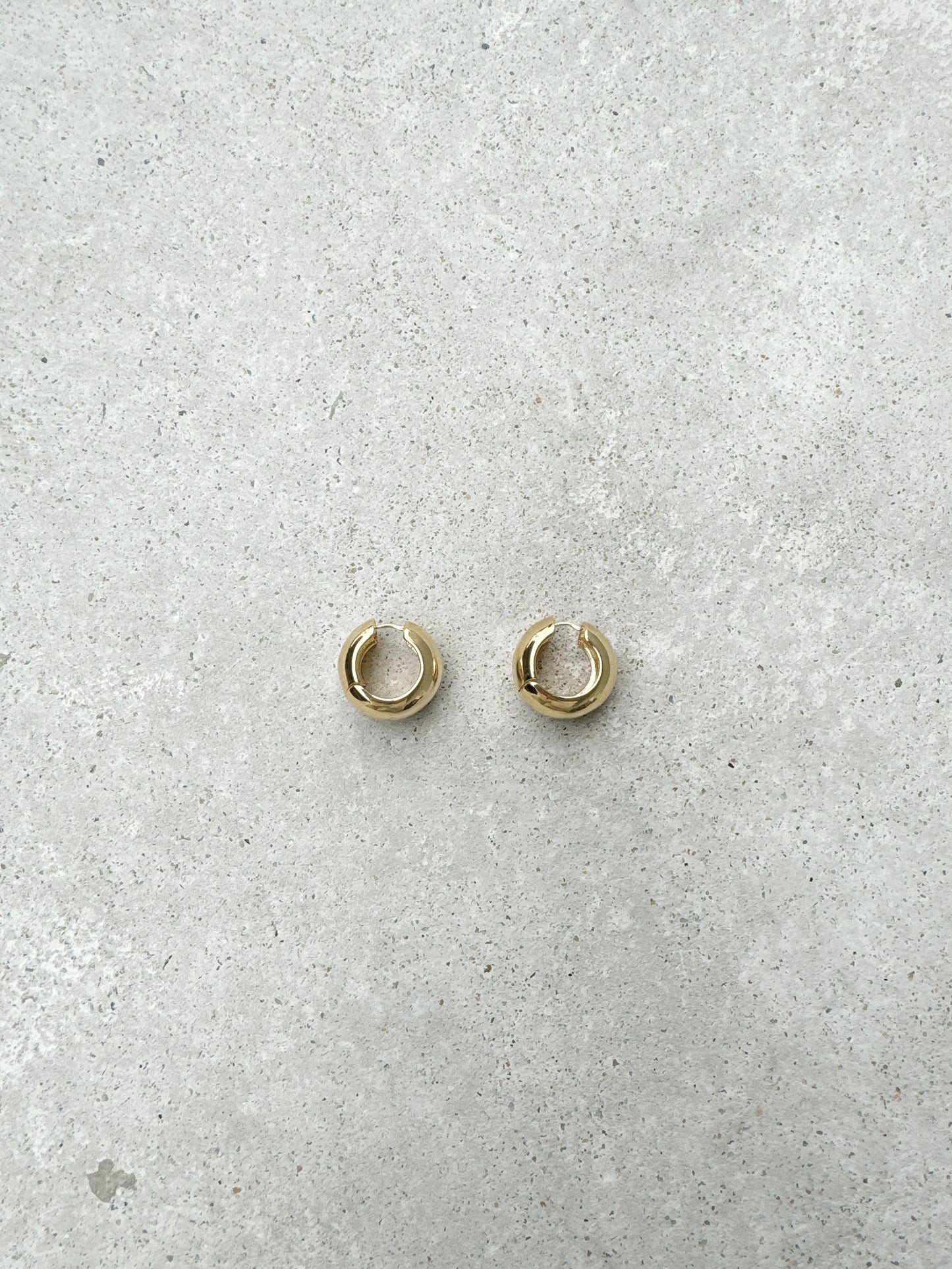 自留~!日系簡約粗圈耳環