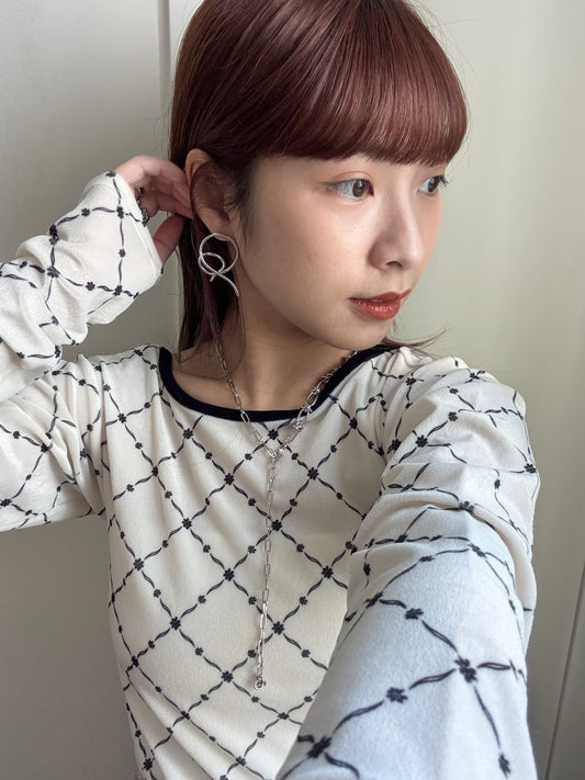 雙重疊圈圈耳環~