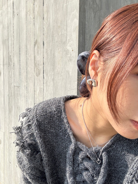 不規則倒U形小耳環