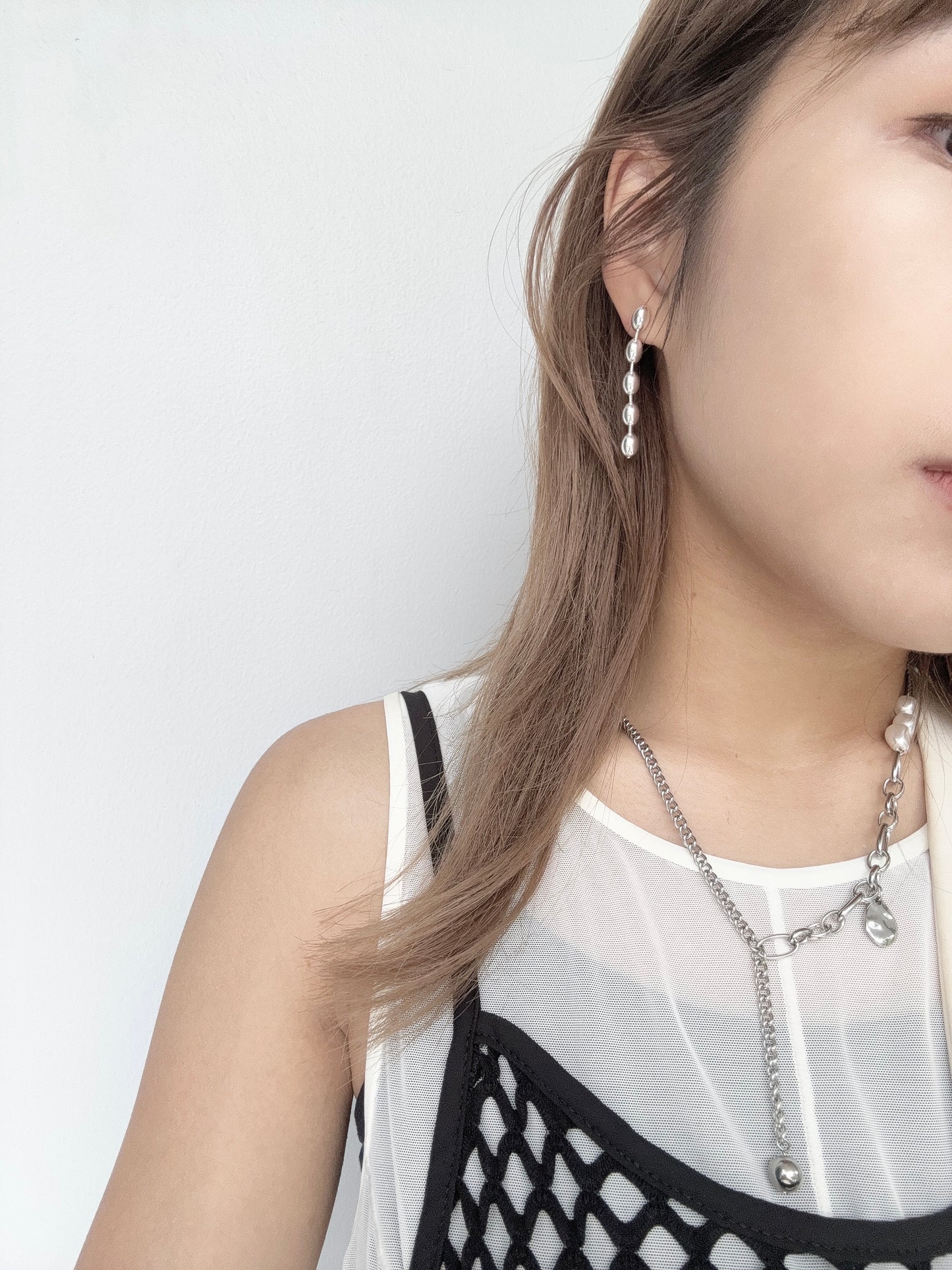 自留推薦!日系橢圓珠珠耳環