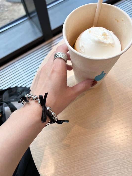 必買~珠珠蝴蝶結手鏈