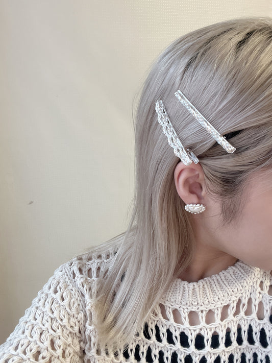 珍珠扭紋髮夾SET