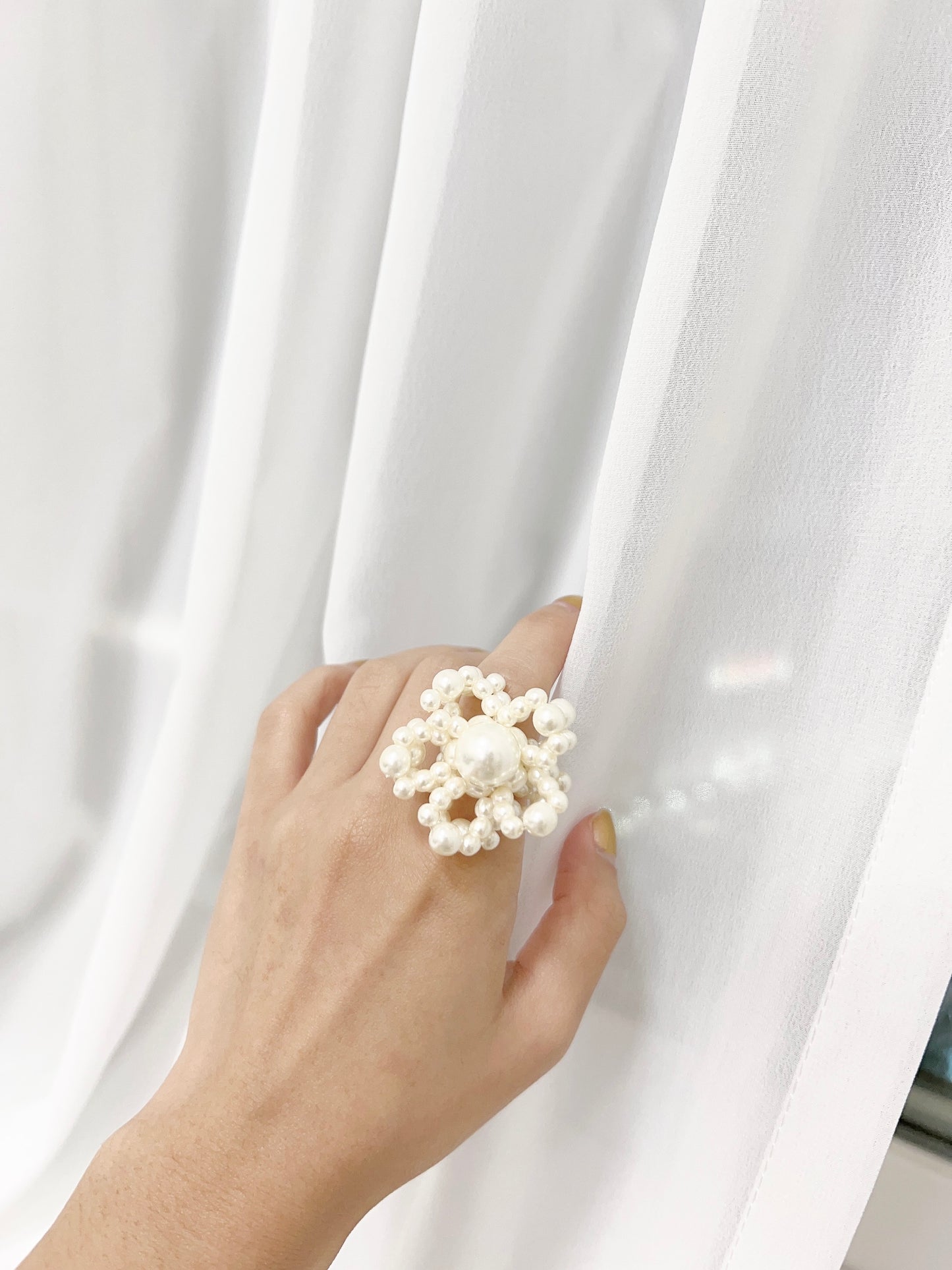 必買// 珍珠大花花RING
