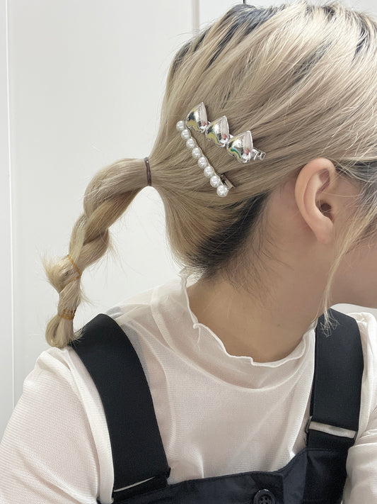 心心X珍珠髮夾SET
