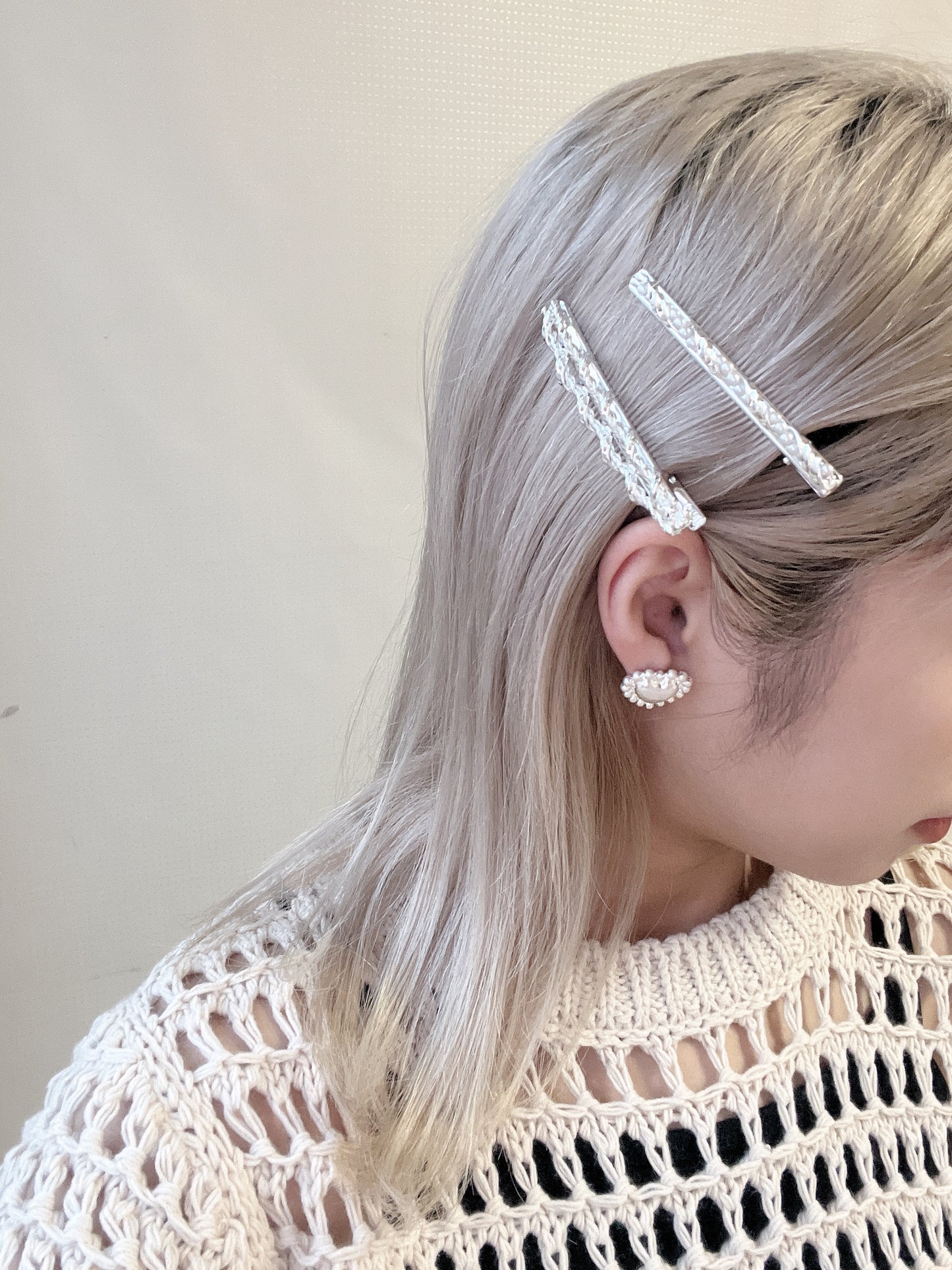 珍珠扭紋髮夾SET