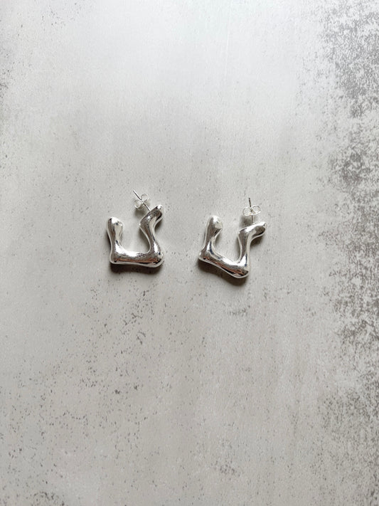 不規則方形耳環