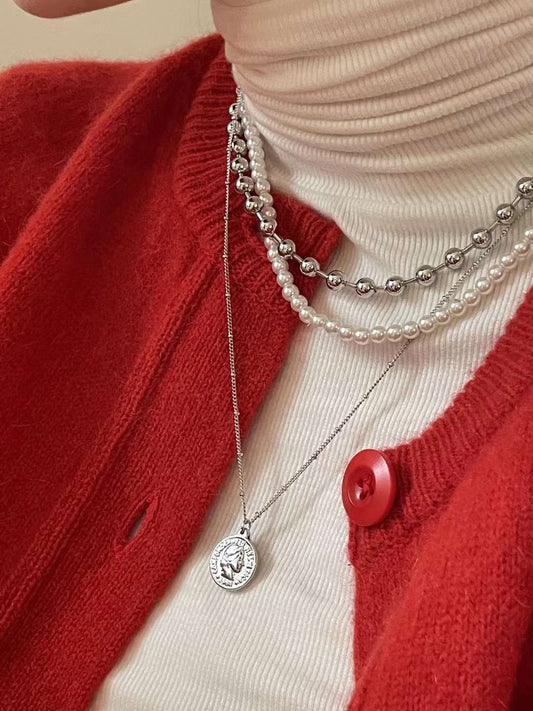 1set 3條 珍珠頸鏈SET