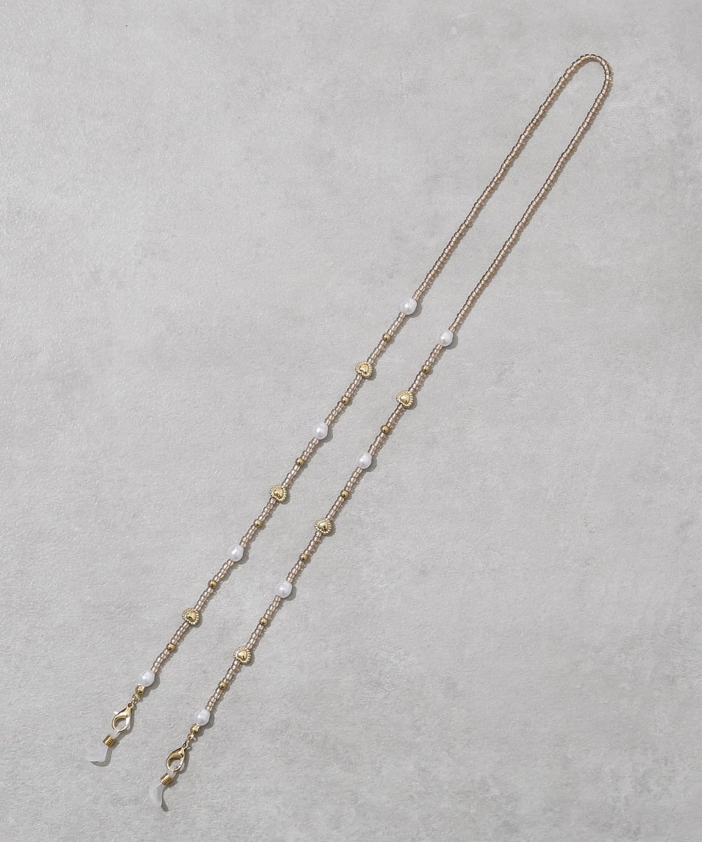 復古粒粒心形多用途鏈/ 口罩鏈