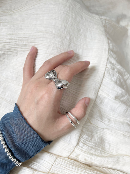 立體蝴蝶結戒指