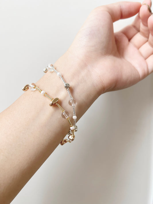 必買~透明拼不規則石美手鏈