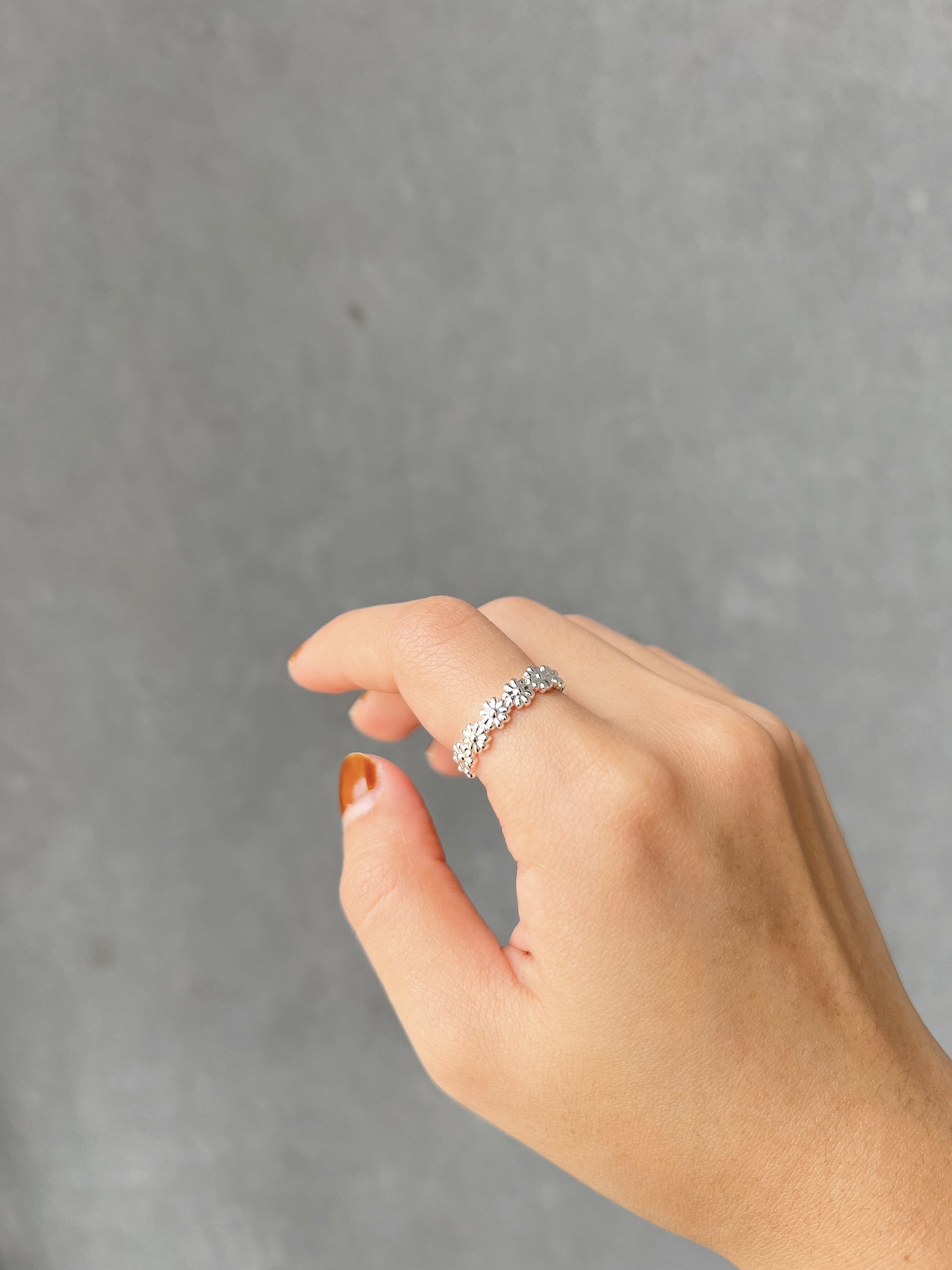 小花花環開口戒指