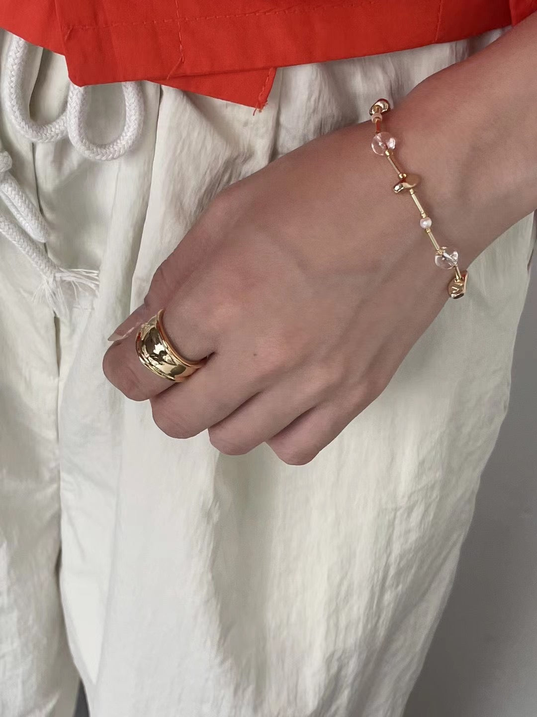 自留 微斜邊粗戒指