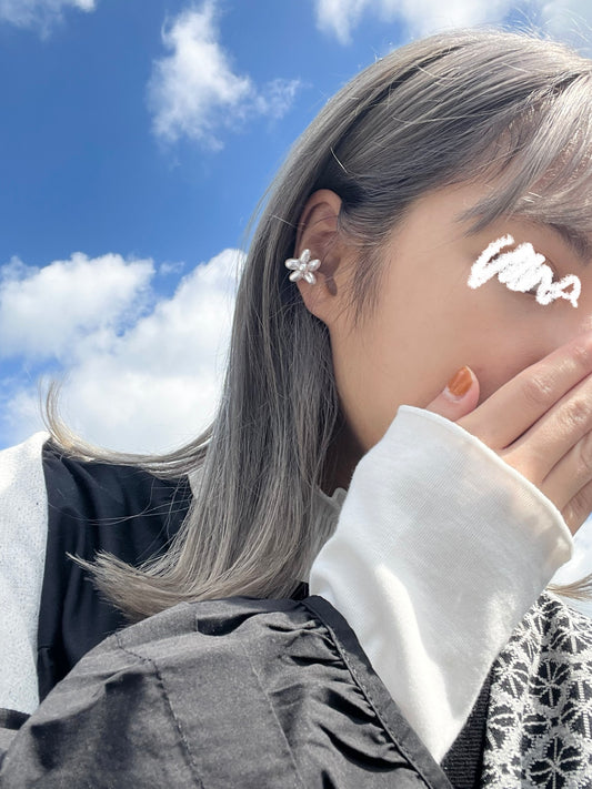 熱賣~氣質珍珠花形EAR CUFF