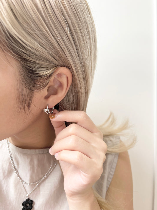 日常// 小彎珠珠耳環