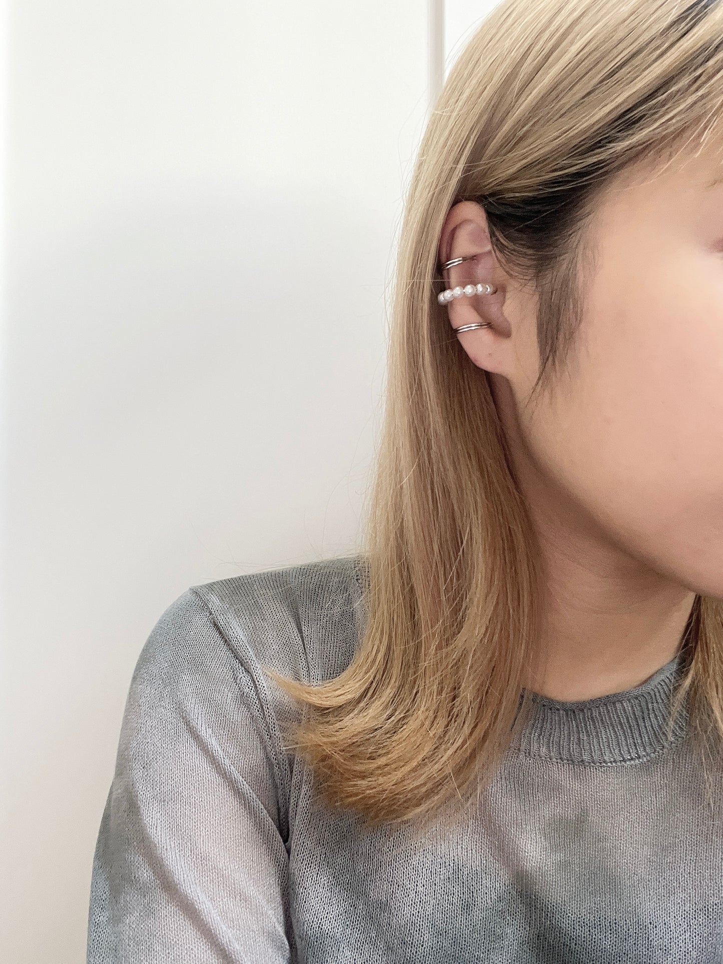 層層拼珍珠EAR CUFF