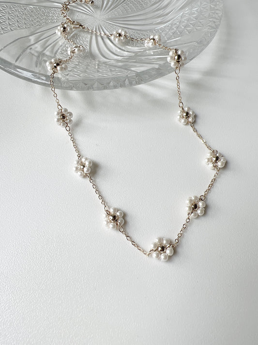 氣質!幼花花珠頸鏈