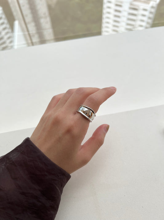 自留 微斜邊粗戒指