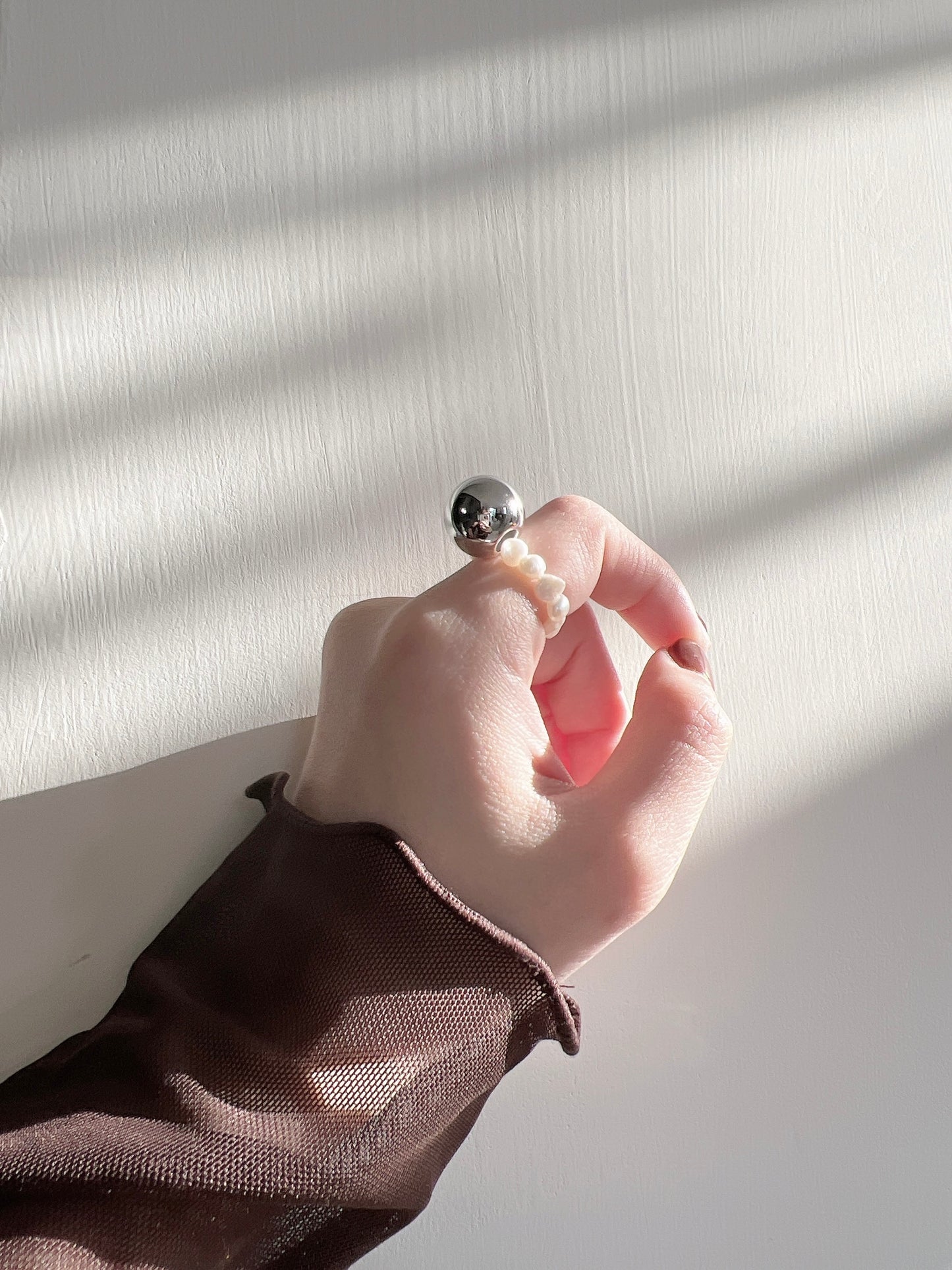 大BALL BALL 珍珠RING