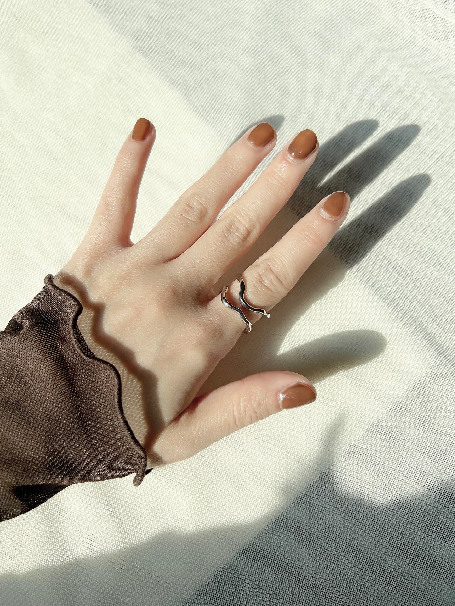 彎曲線條雙層RING