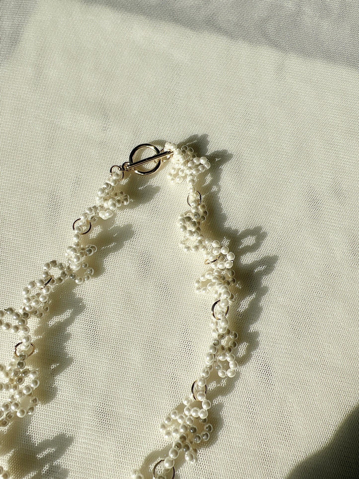 高質!蝴蝶珍珠圈圈頸鏈