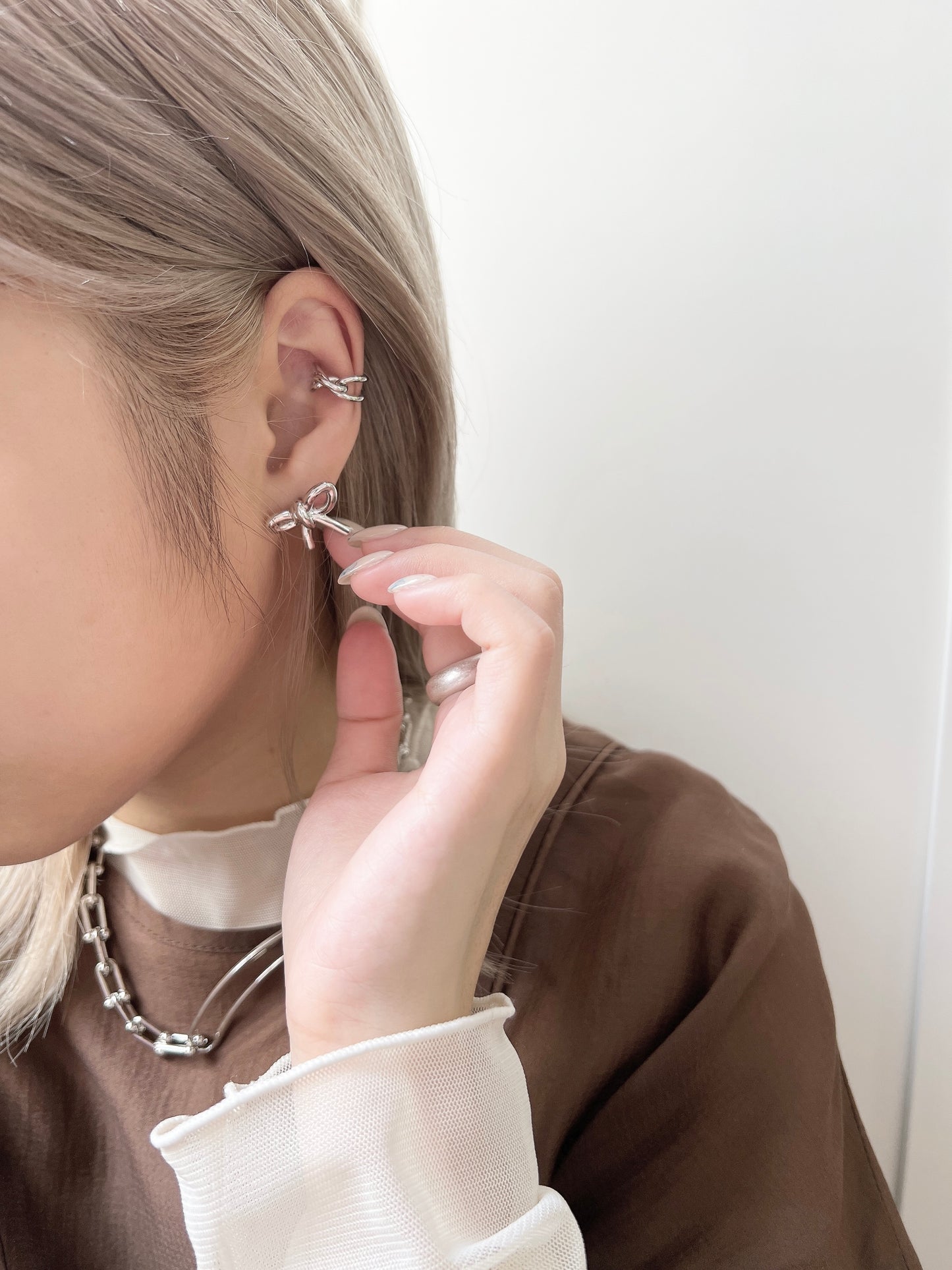 可愛小蝴蝶結耳環