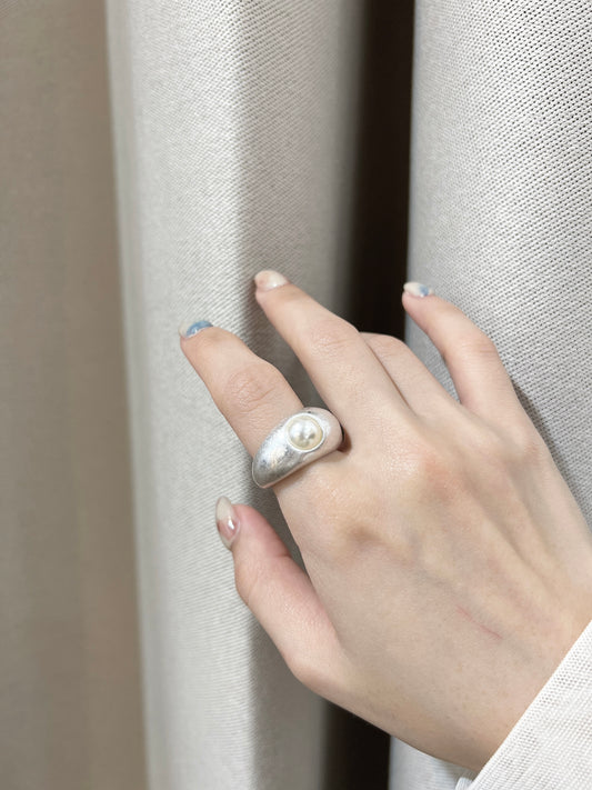 氣質珍珠粗戒指