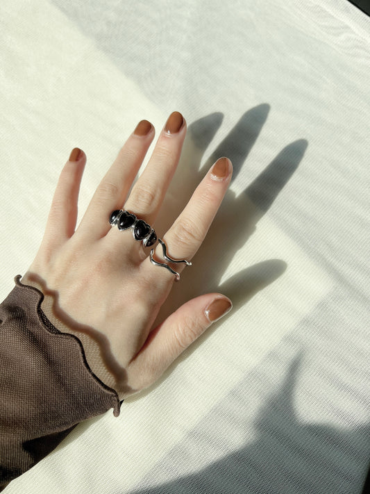 彎曲線條雙層RING