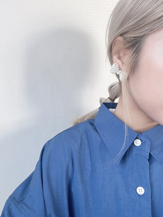 QQ珍珠蝴蝶結耳環