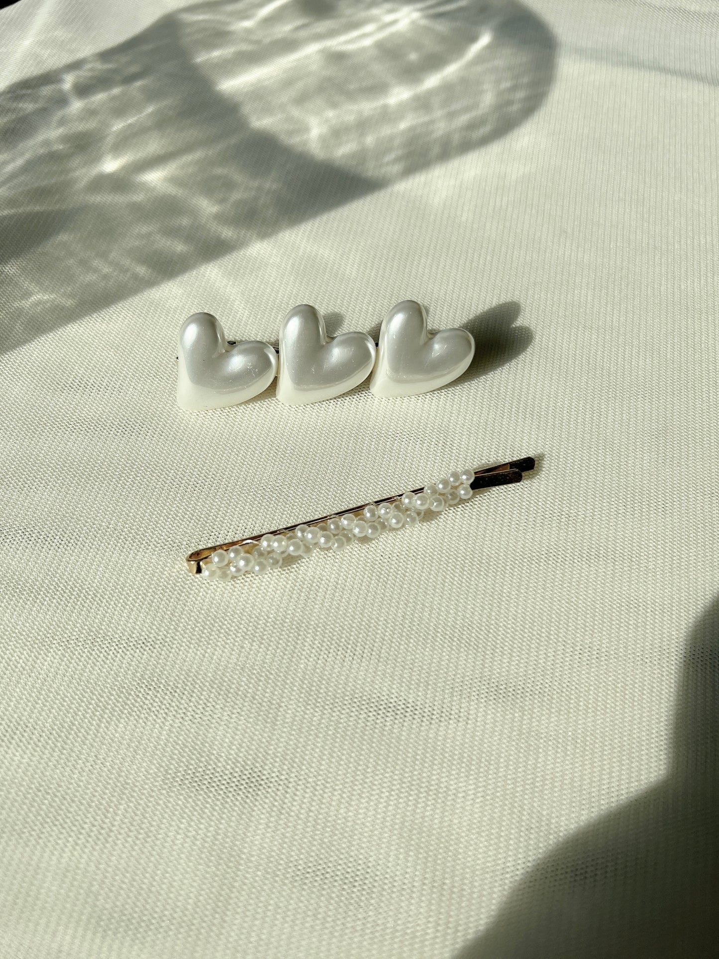 心心珍珠髮夾SET
