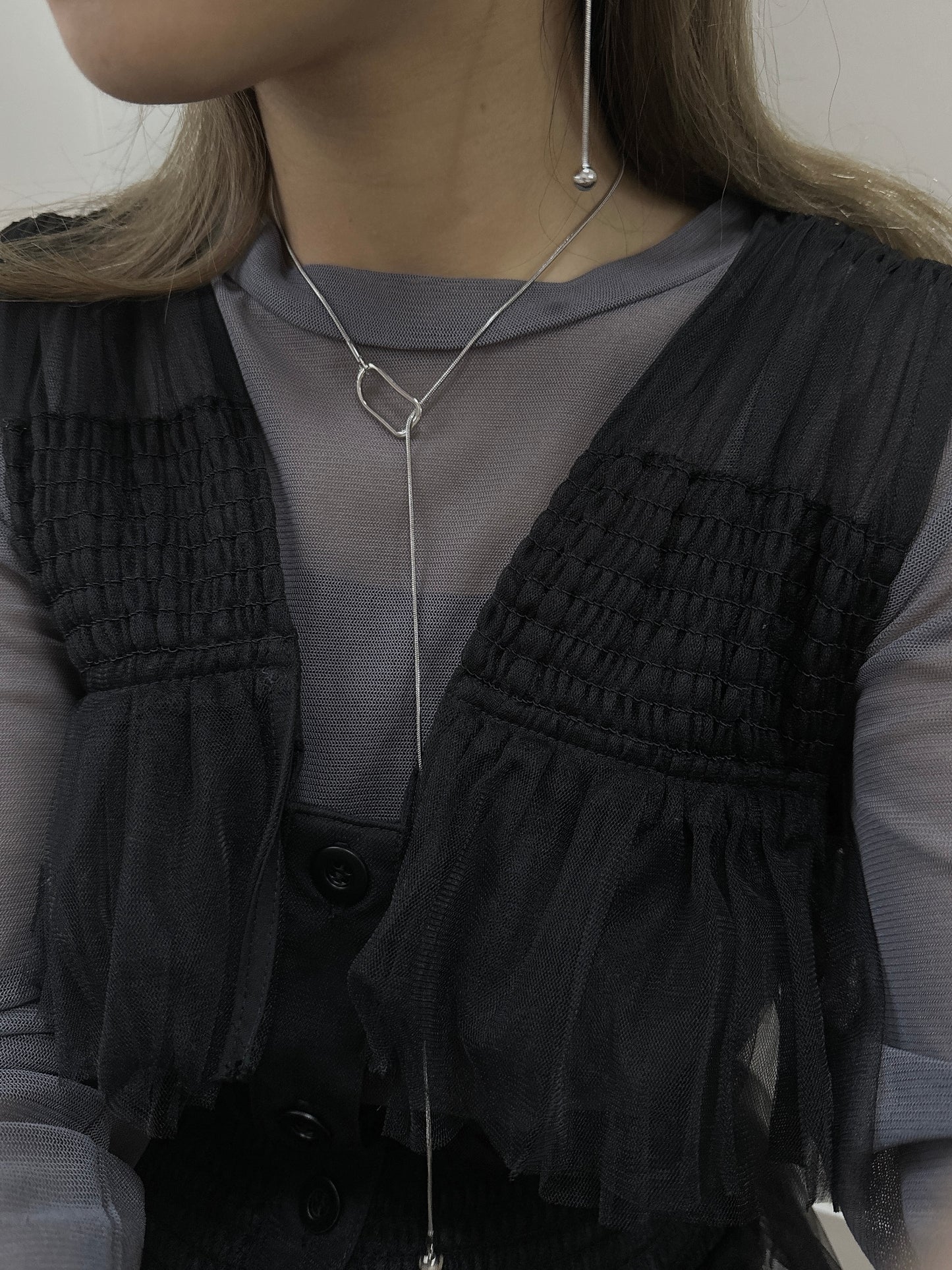 方框吊珠長頸鏈