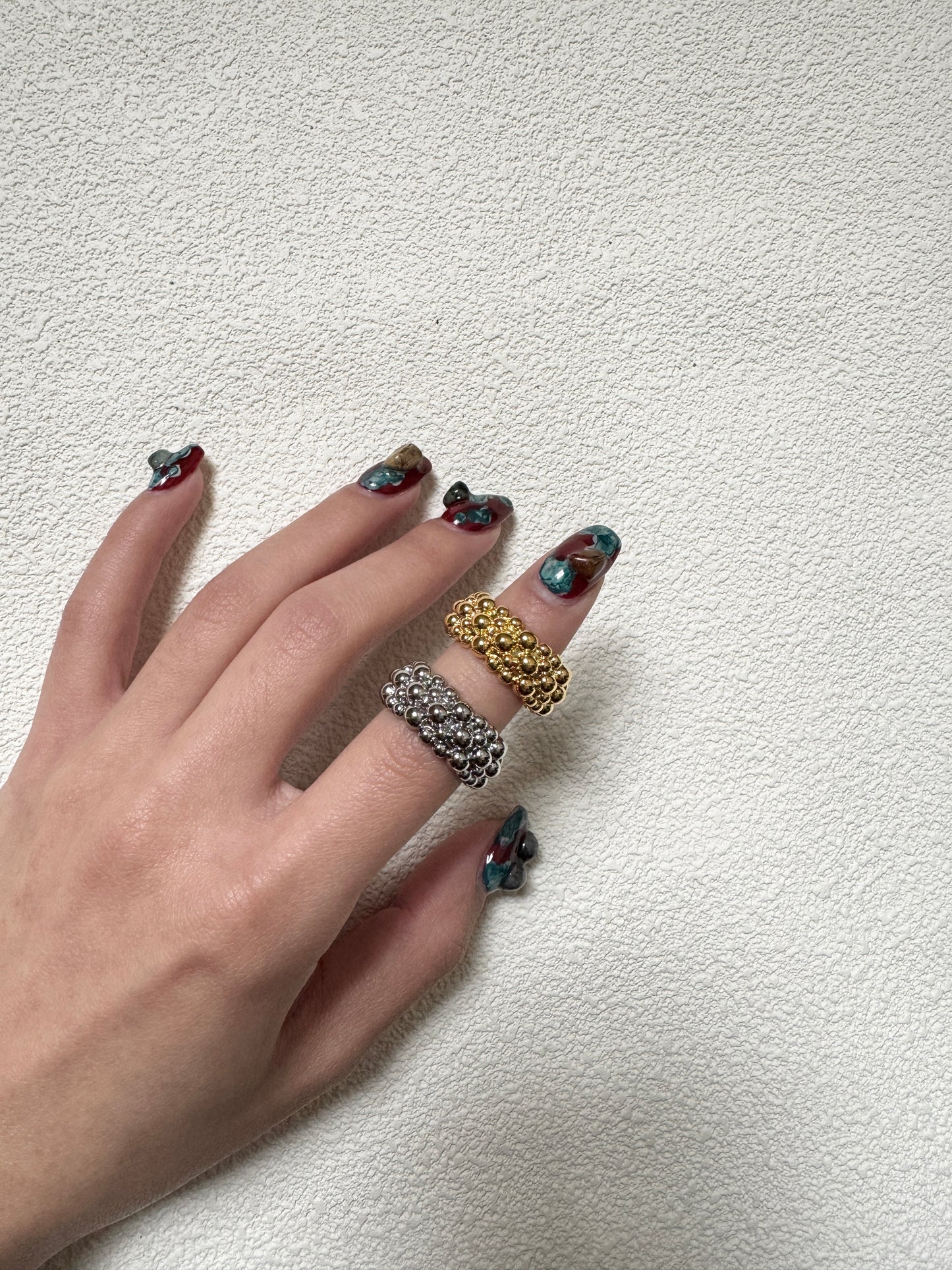 凹凸珠珠開口RING