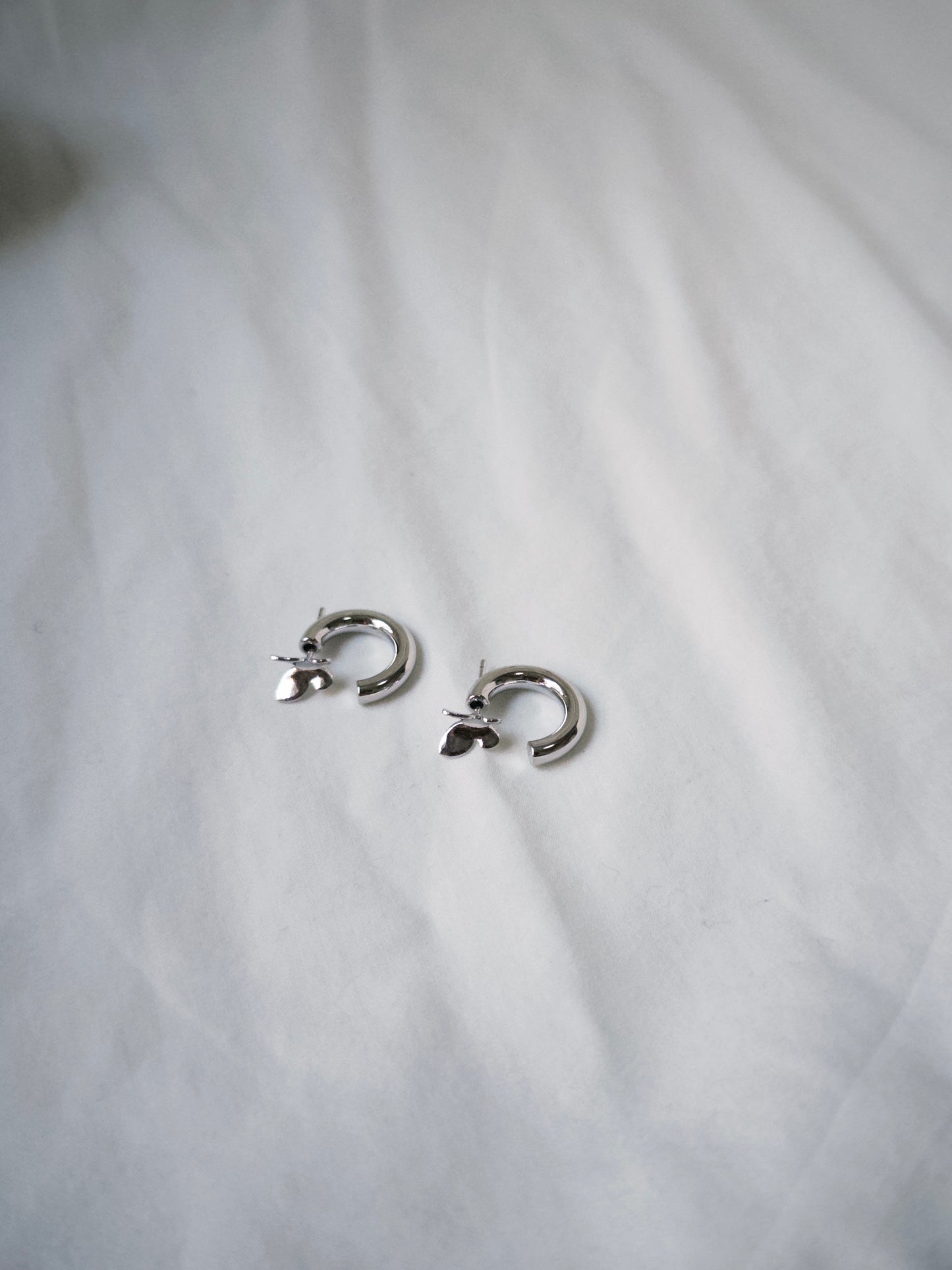 日常小蝴蝶半圈耳環