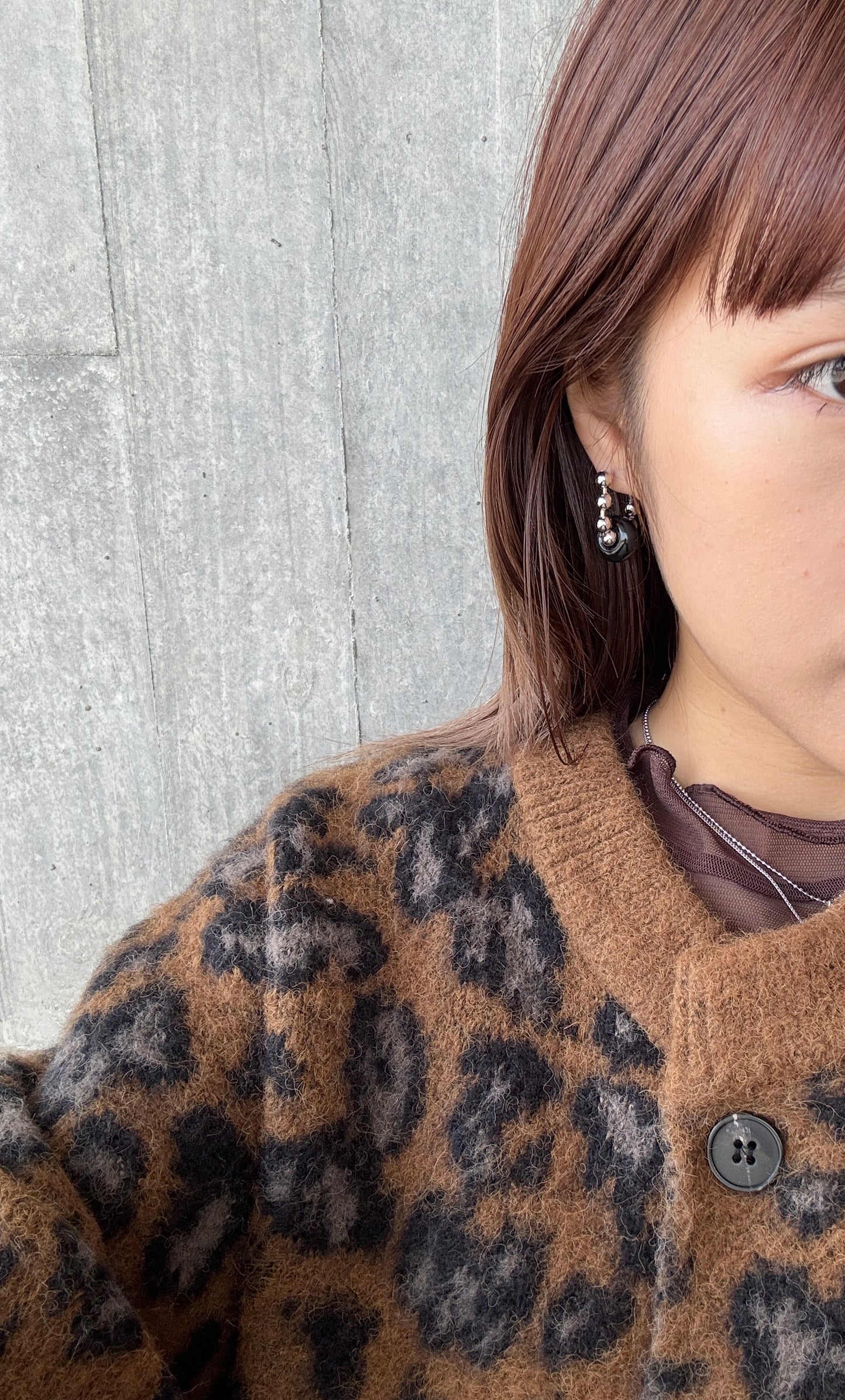 低調小石珠珠環耳環