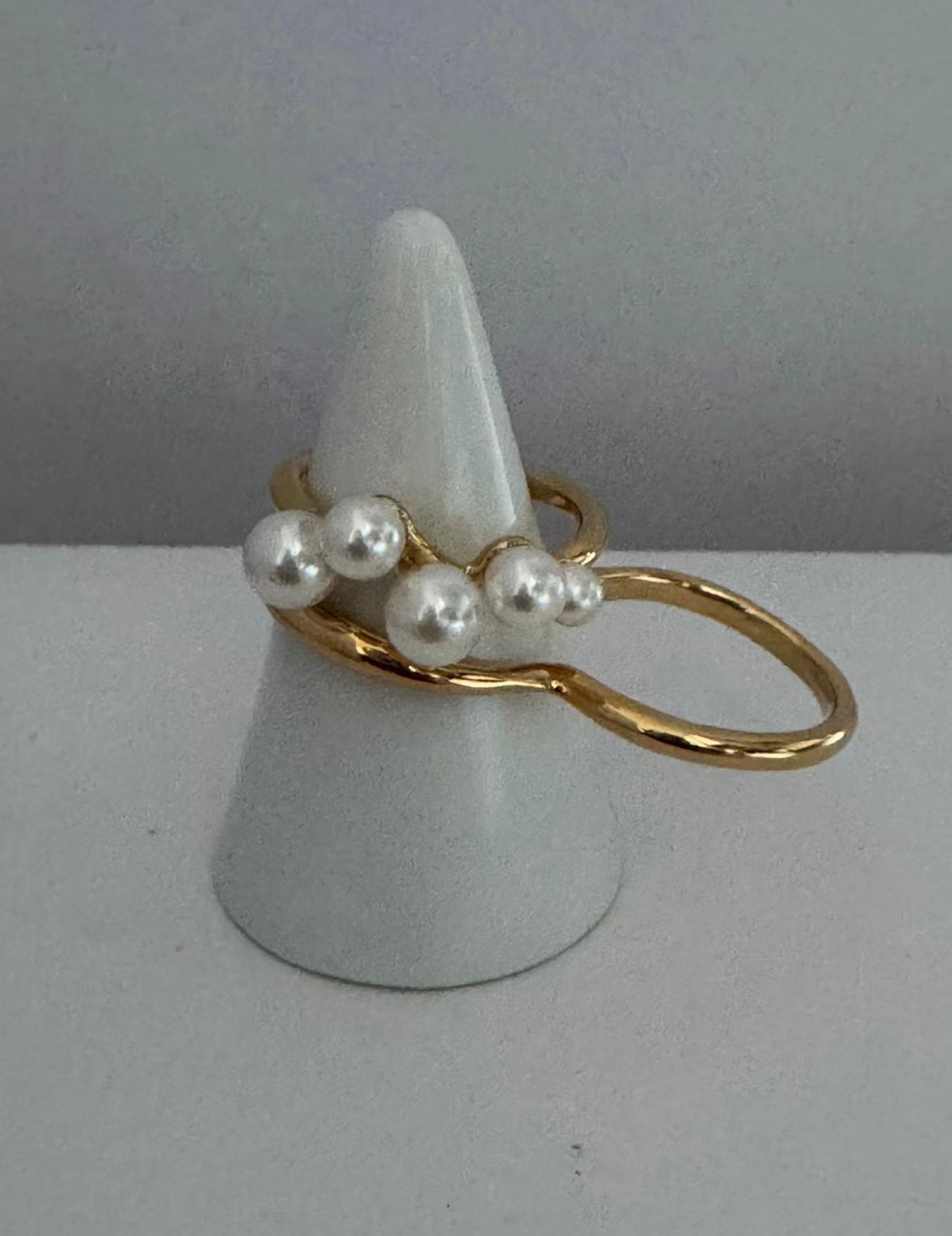超美的！珍珠雙指RING