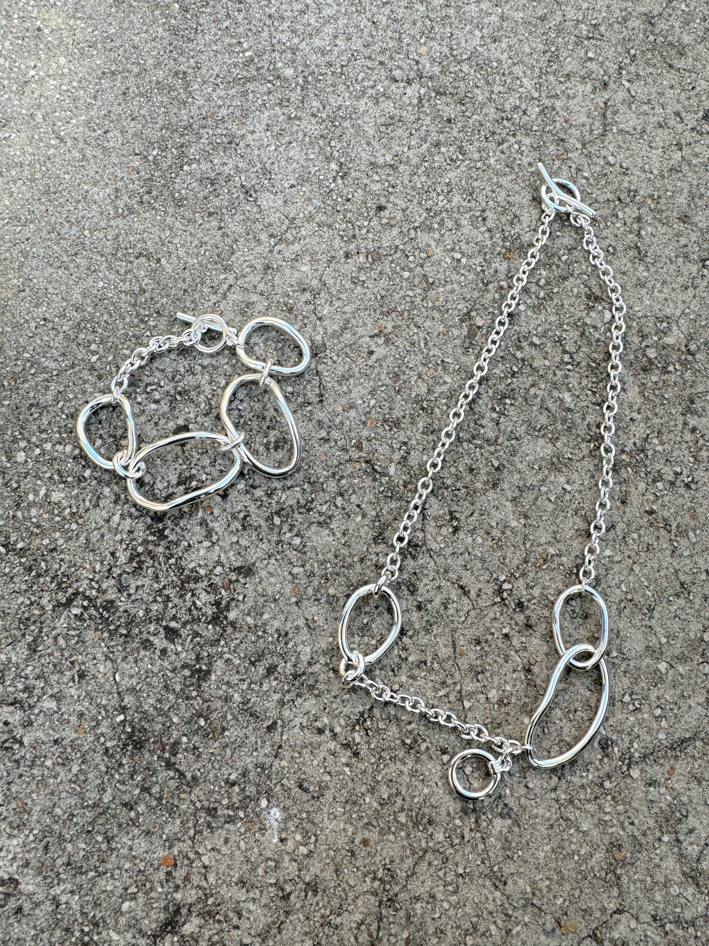 不規則大小扣扣手鏈