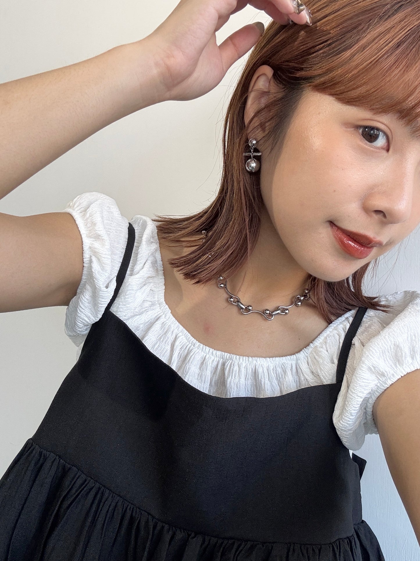 大小拼珠珠平衡耳環