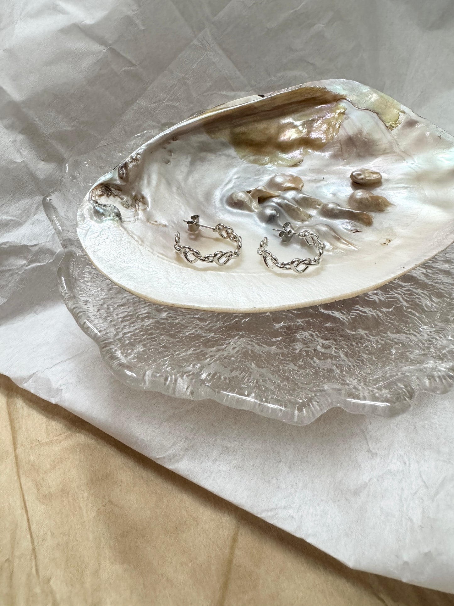 心心扣幼款耳環