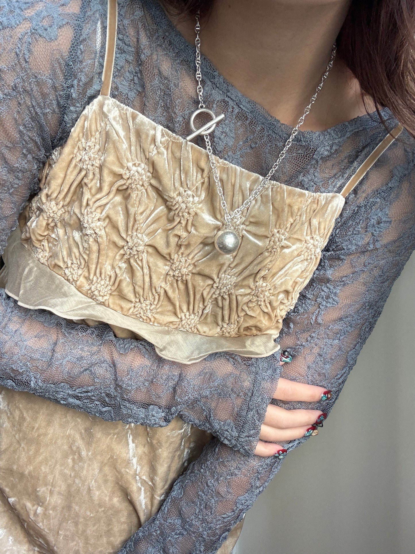 霧面BALL BALL豬鼻扣扣頸鏈