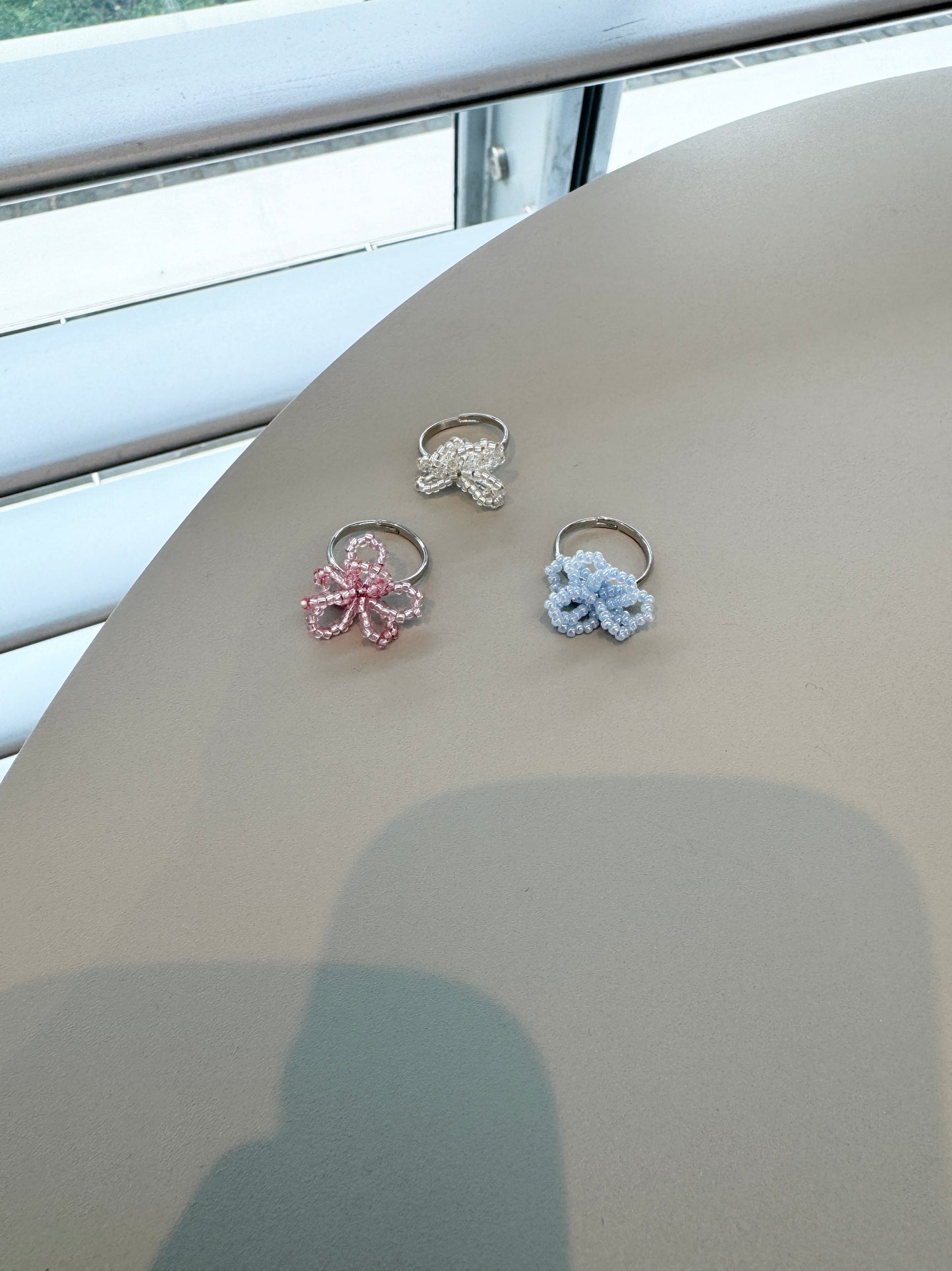 可愛花形串珠RING (可調SIZE)