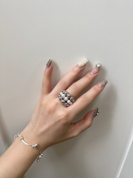 推～珍珠夾心RING