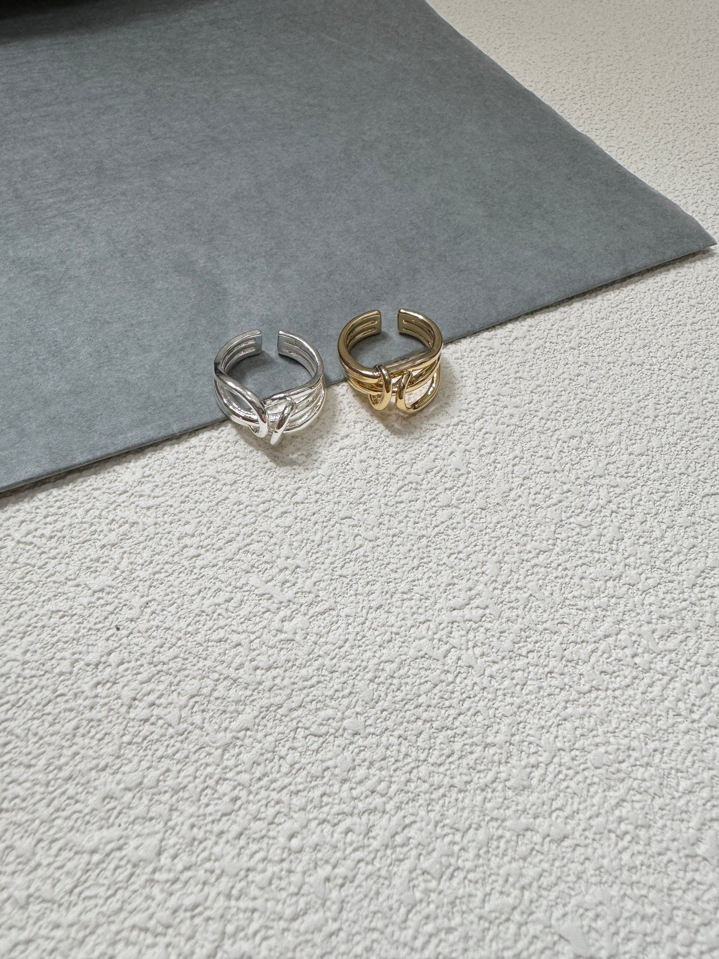 推！層次雙環扣戒指